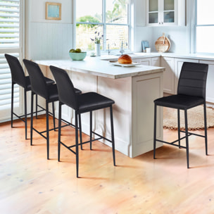 Tabourets de bar Regilux noirs