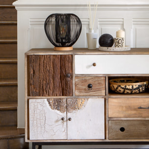 Lampe filaire "Noda" noire - métal H27 cm