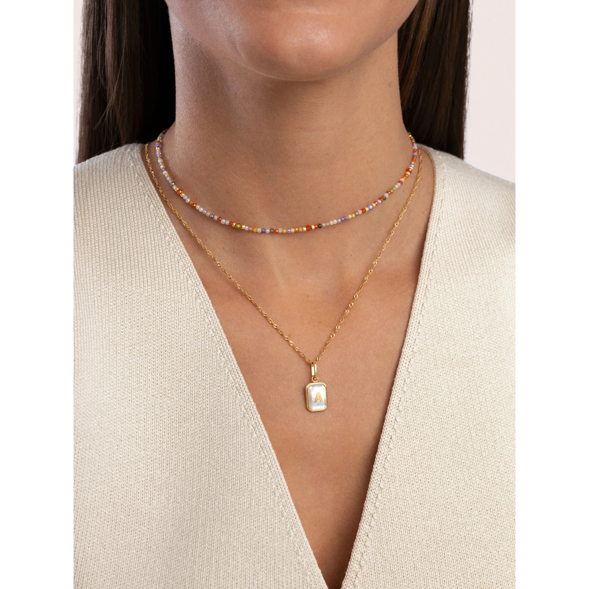 Collar Mini Twist Acero Baño Oro