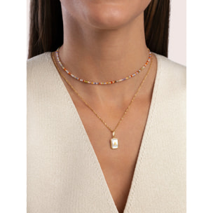 Collar Mini Twist Acero Baño Oro