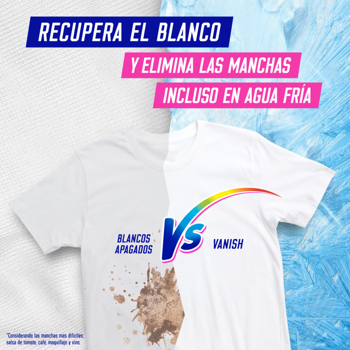 Vanish Oxi Advance Quitamanchas para la Ropa Blanca, elimina olores, potenciador de Lavado en polvo - 6x400 gr