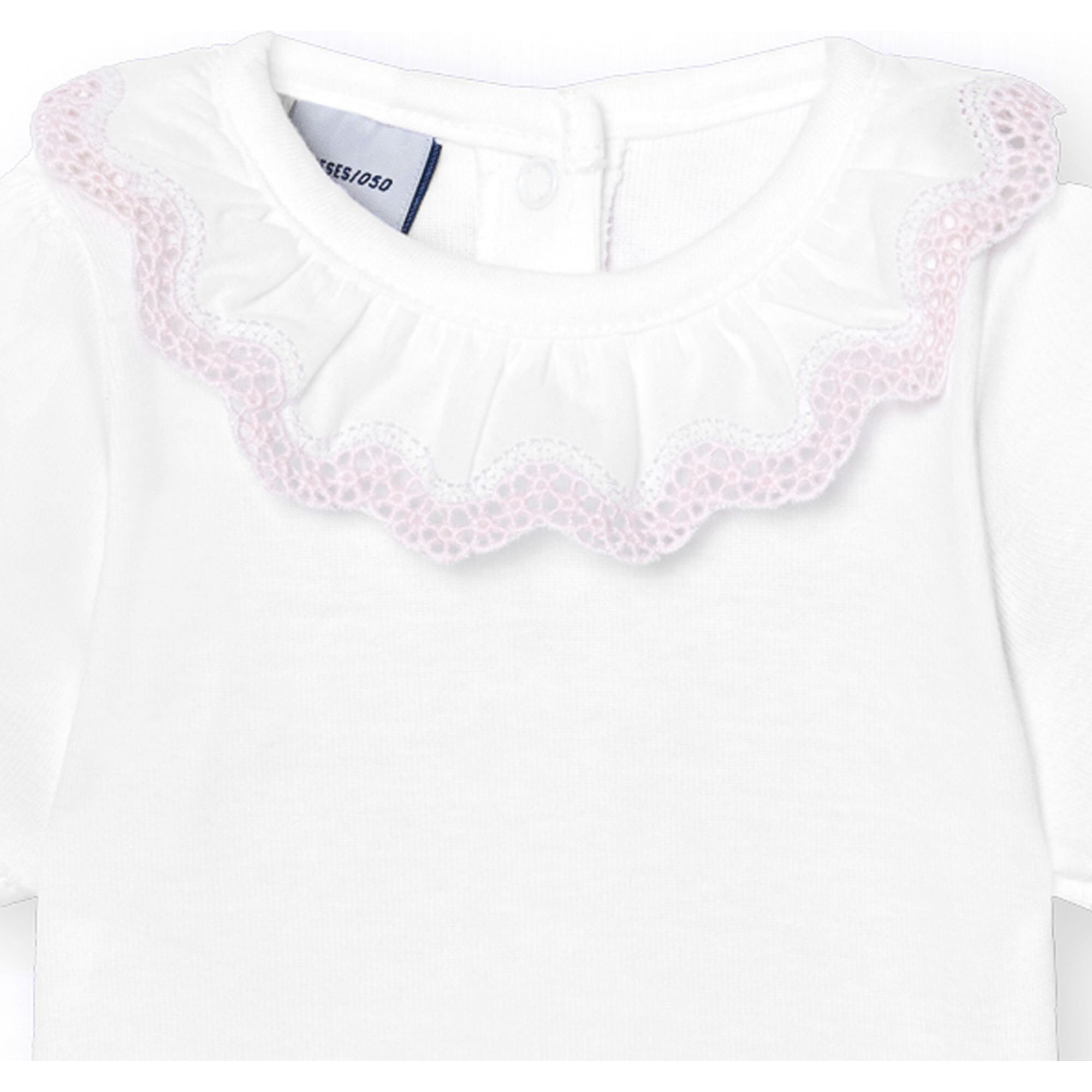 Body bebé manga corta cuello bolillo