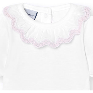 Body bebé manga corta cuello bolillo