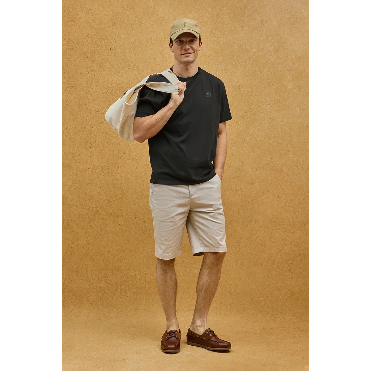 Maglietta nera dal fit amplio con toppa Polo Club