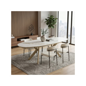 Table extensible ovale 180 à 260 cm en céramique - SYDNEY