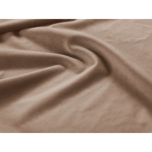 Méridienne droite "Bali" en velours beige