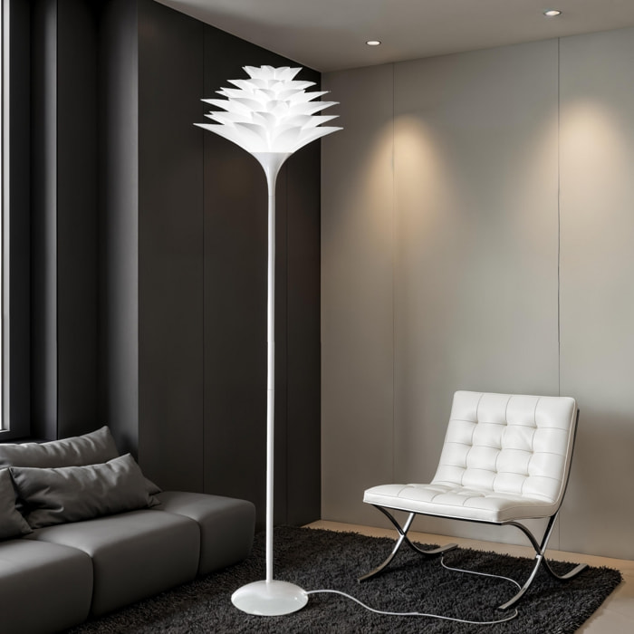 Lampadaire Tomasucci PETALO, en polypropylène et acier, blanc