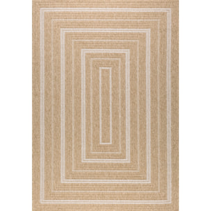 Nature - tapis effet jute blanc