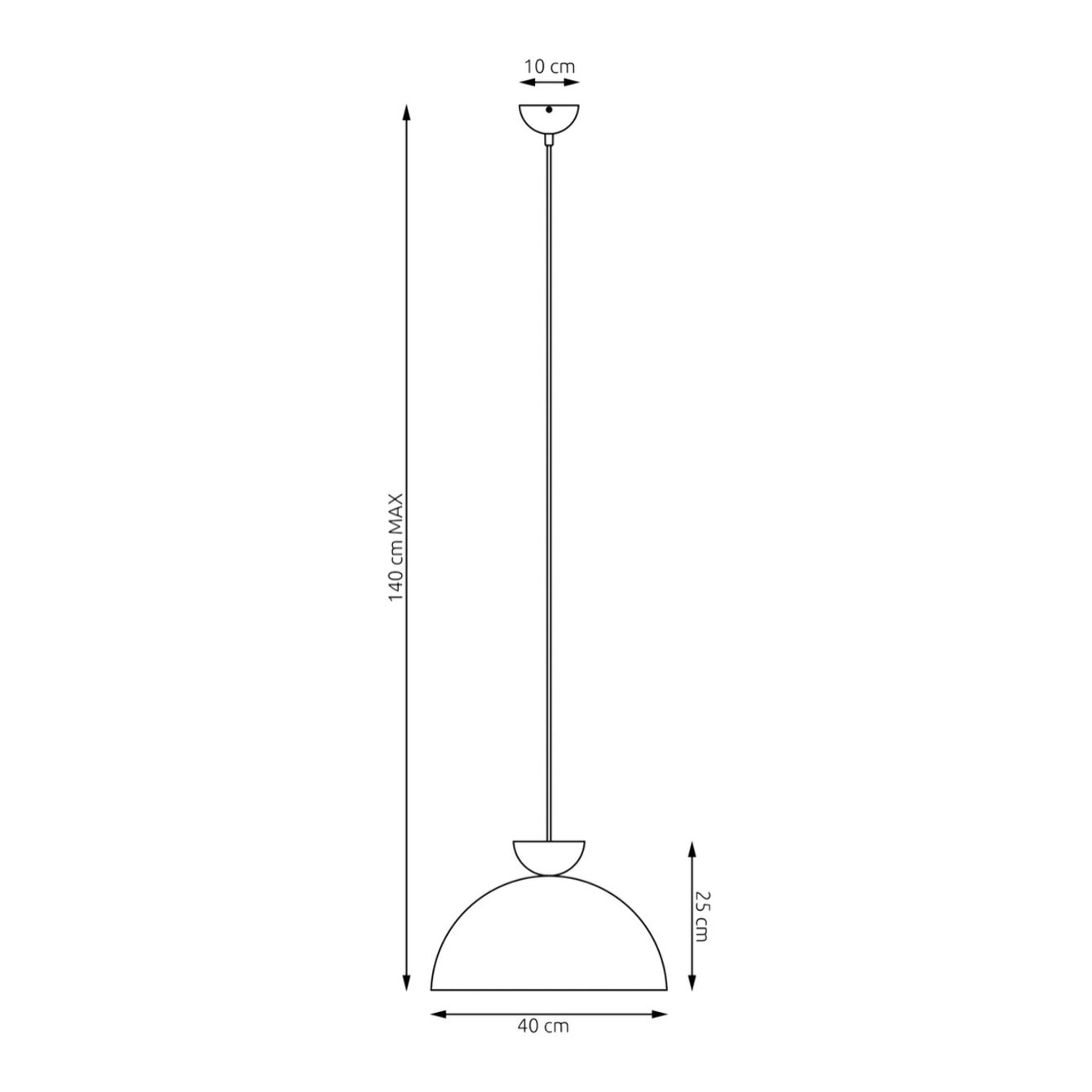 Lampada a sospensione Lunaro in acciaio nero opaco