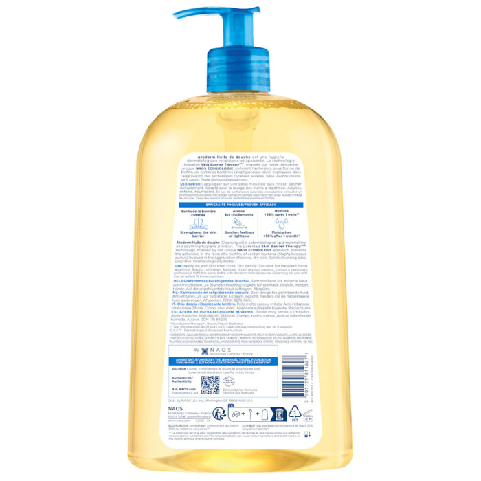 Atoderm Huile de Douche - Anti-Irritations Peaux Sensibles Sèches à Très Sèches