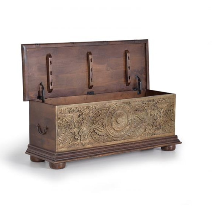 Baúl - madera de mango - 45x116x40cm