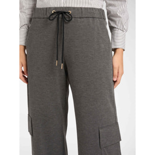 Elena Mirò - Pantaloni cargo wide leg - Grigio