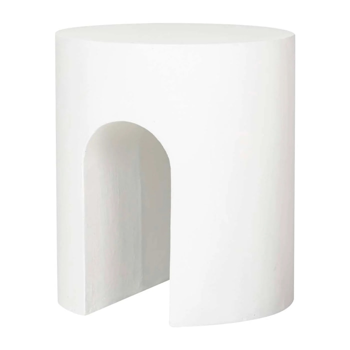 Mesa Auxiliar Taburete Blanco Sedit 41x41x47 Cm