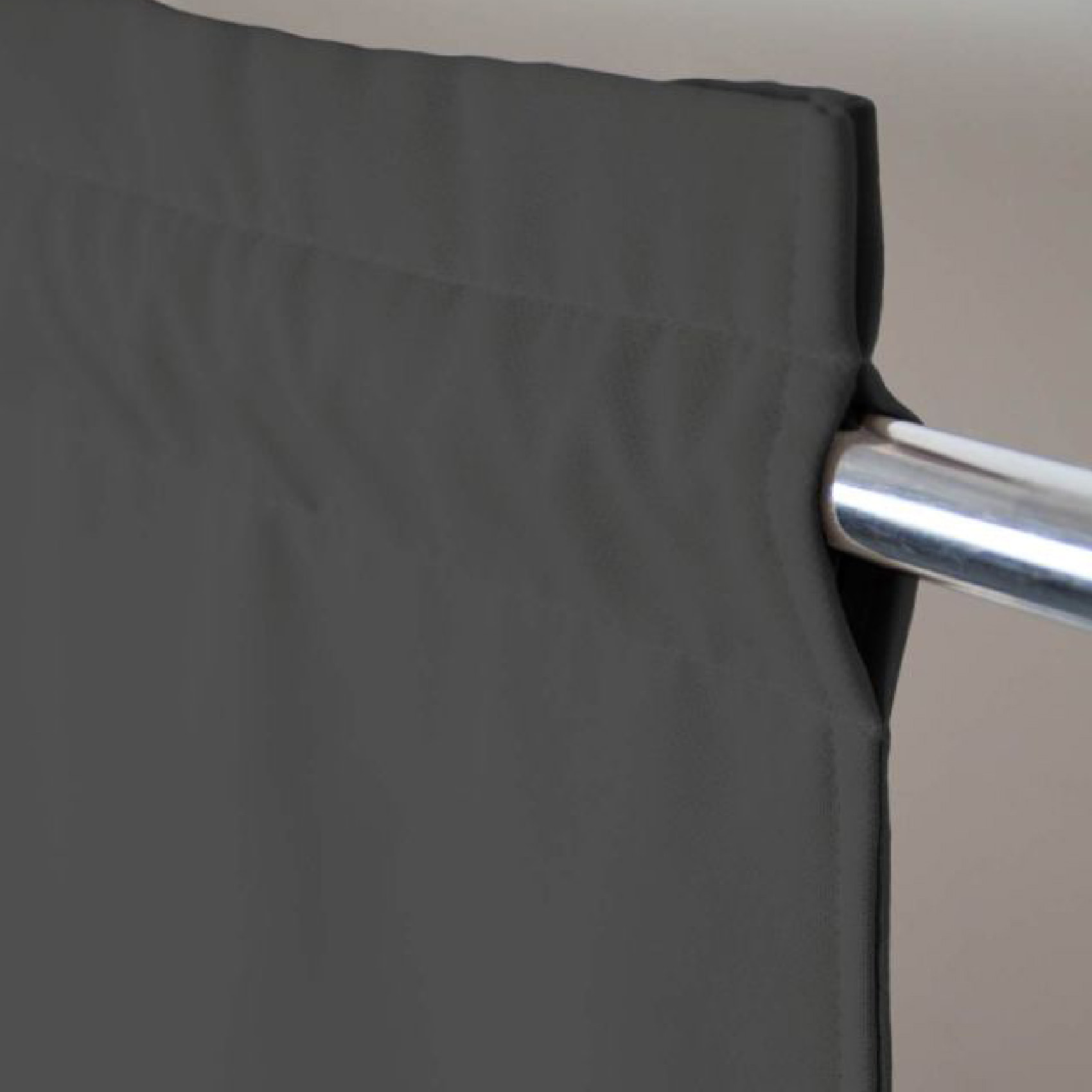 Rideau Séparateur de Pièce à galon et ourlet - Gris anthracite