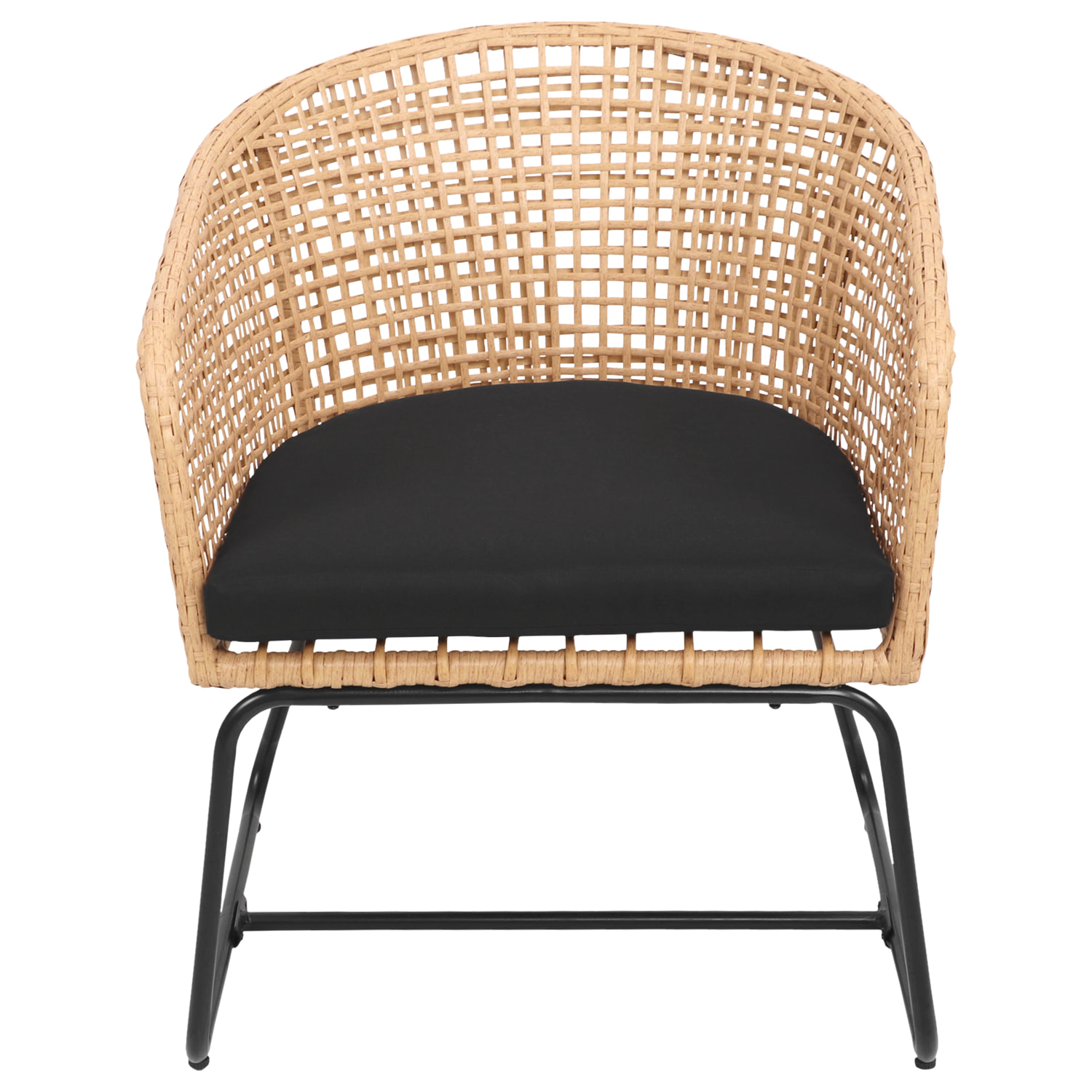 Lot de 2 fauteuils en rotin synthétique avec coussins RINA