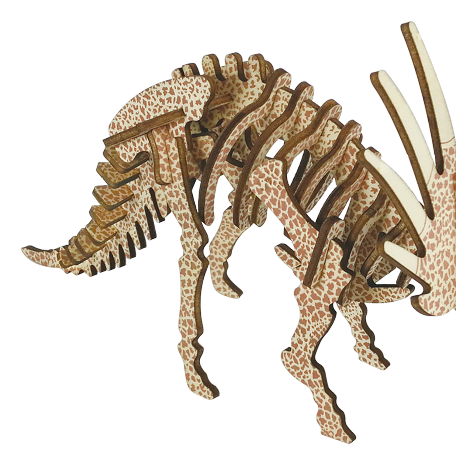 Puzzle 3D in legno. Triceratops. 36 pezzi.