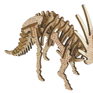 Puzzle 3D in legno. Triceratops. 36 pezzi.