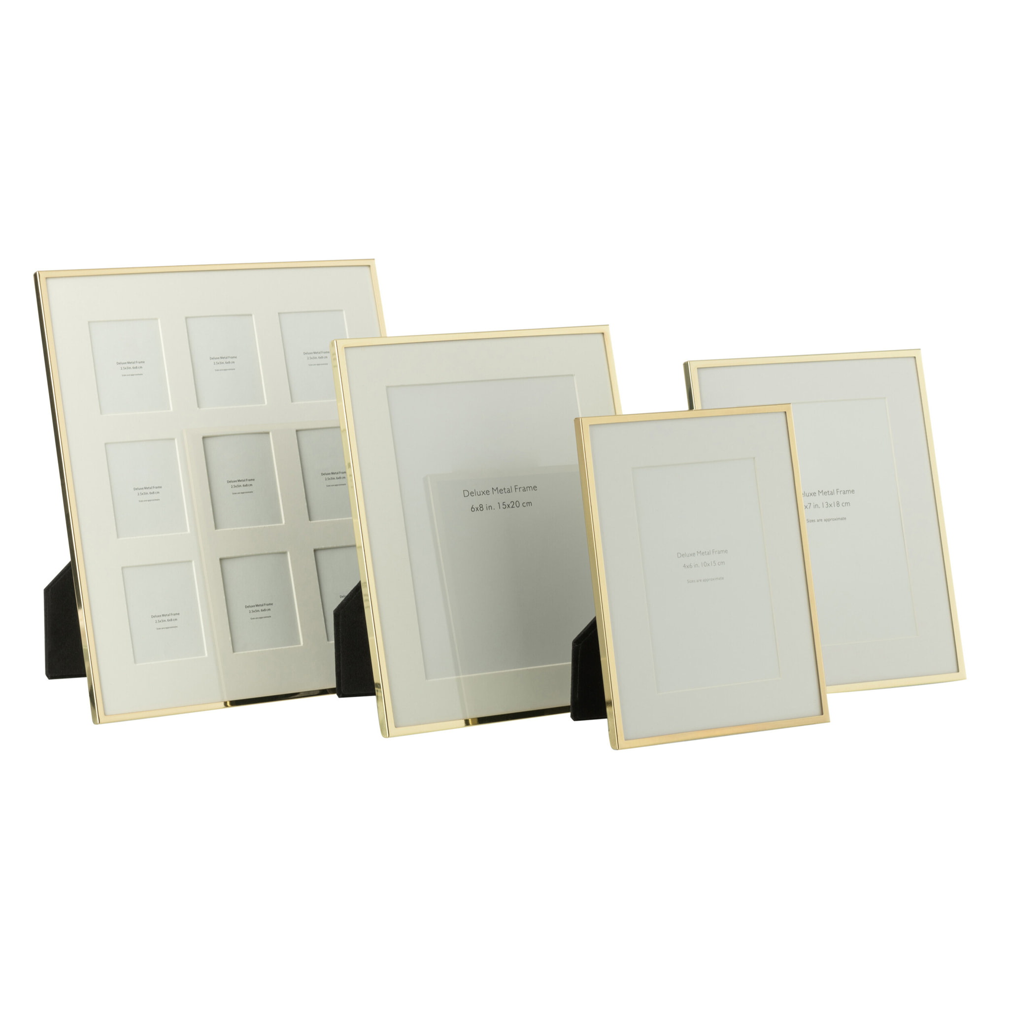 J-Line cadre photo Passe-partout 9 photos - métal - or