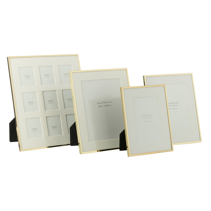 J-Line cadre photo Passe-partout 9 photos - métal - or