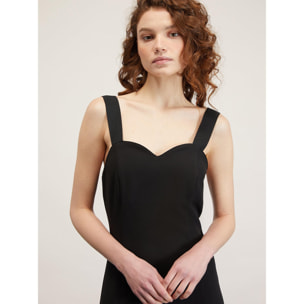 Motivi - Vestido de tubo con escote de corazón - Negro