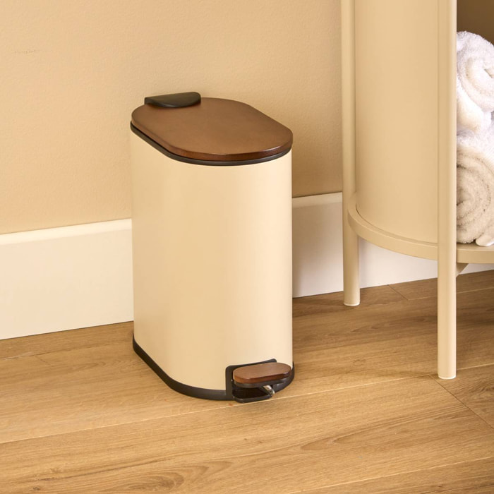 Poubelle Argileo ovale 5L beige