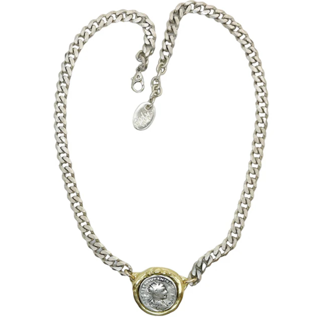 Collar cadena Diamond y medalla central mix