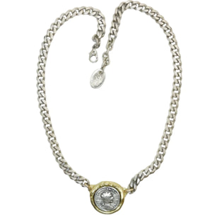 Collar cadena Diamond y medalla central mix