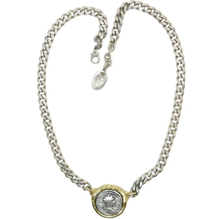 Collar cadena Diamond y medalla central mix