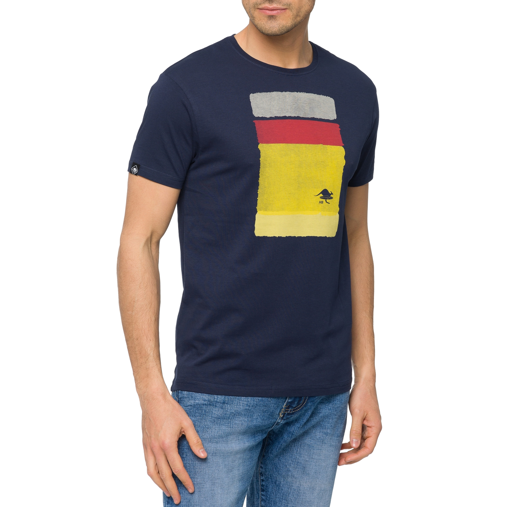 T-shirt in cotone 150 gr Hot Buttered Barrell Colore Blu Navy.