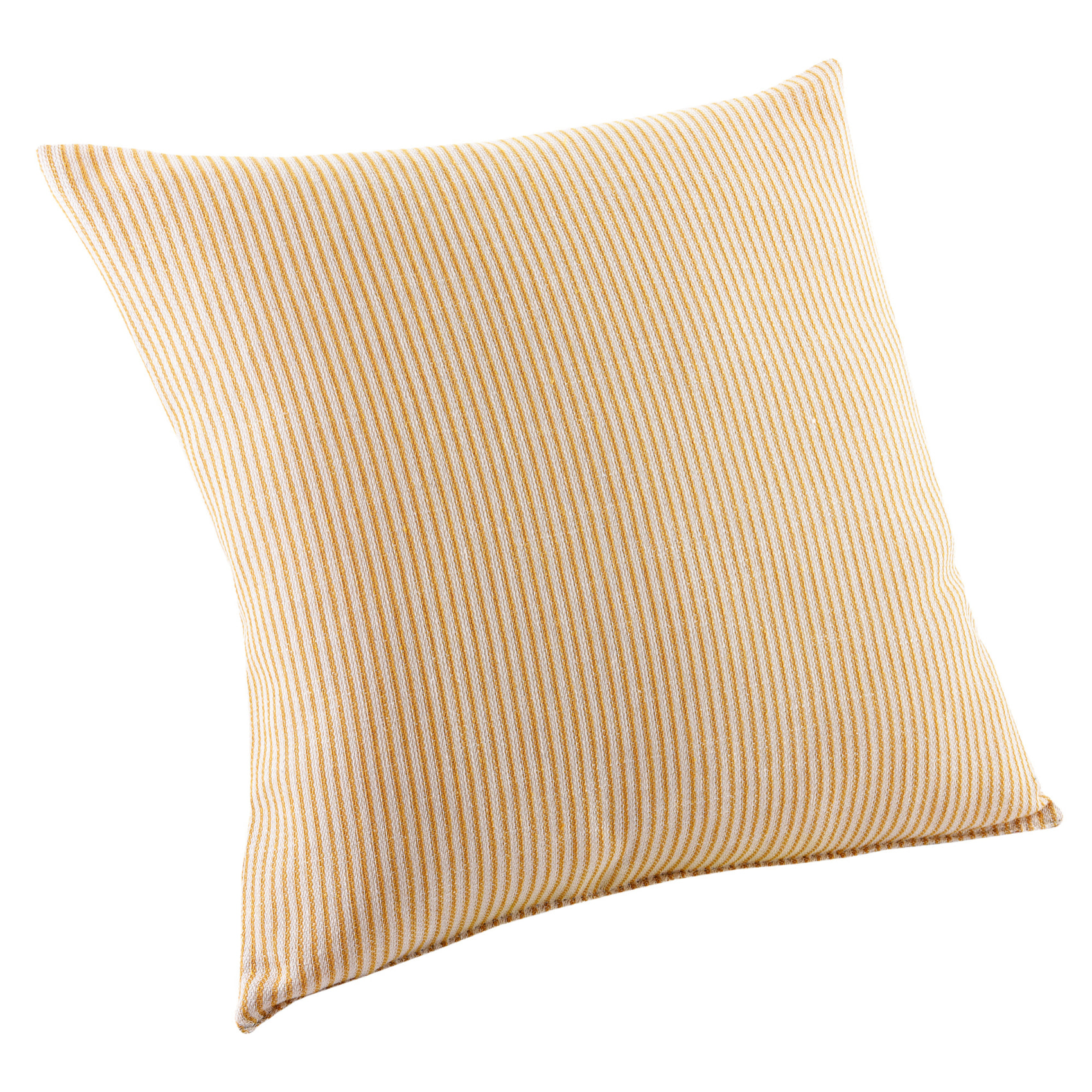 Coussin rayé style bord de mer - Jaune