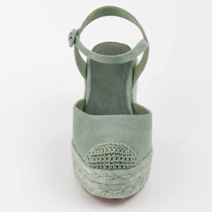 Alpargata De Cuña - Verde - Altura: 10 Cm