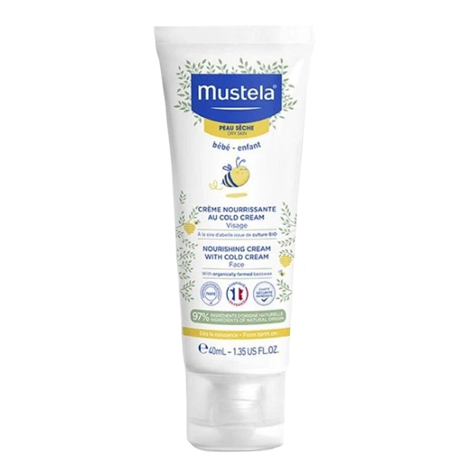 Mustela Cold Cream - Crème Nourrissante Peaux Sèches 40 ml