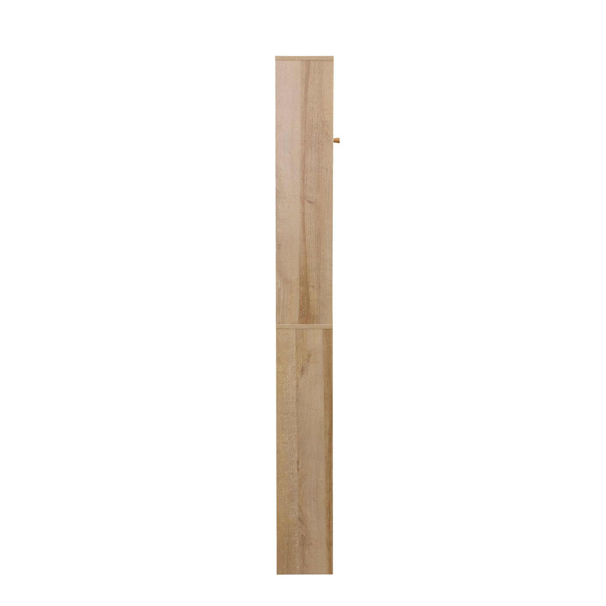 Etagère meuble WC décor bois et cannage Bohème 1 étagère 64 x 20 x 180 cm naturel