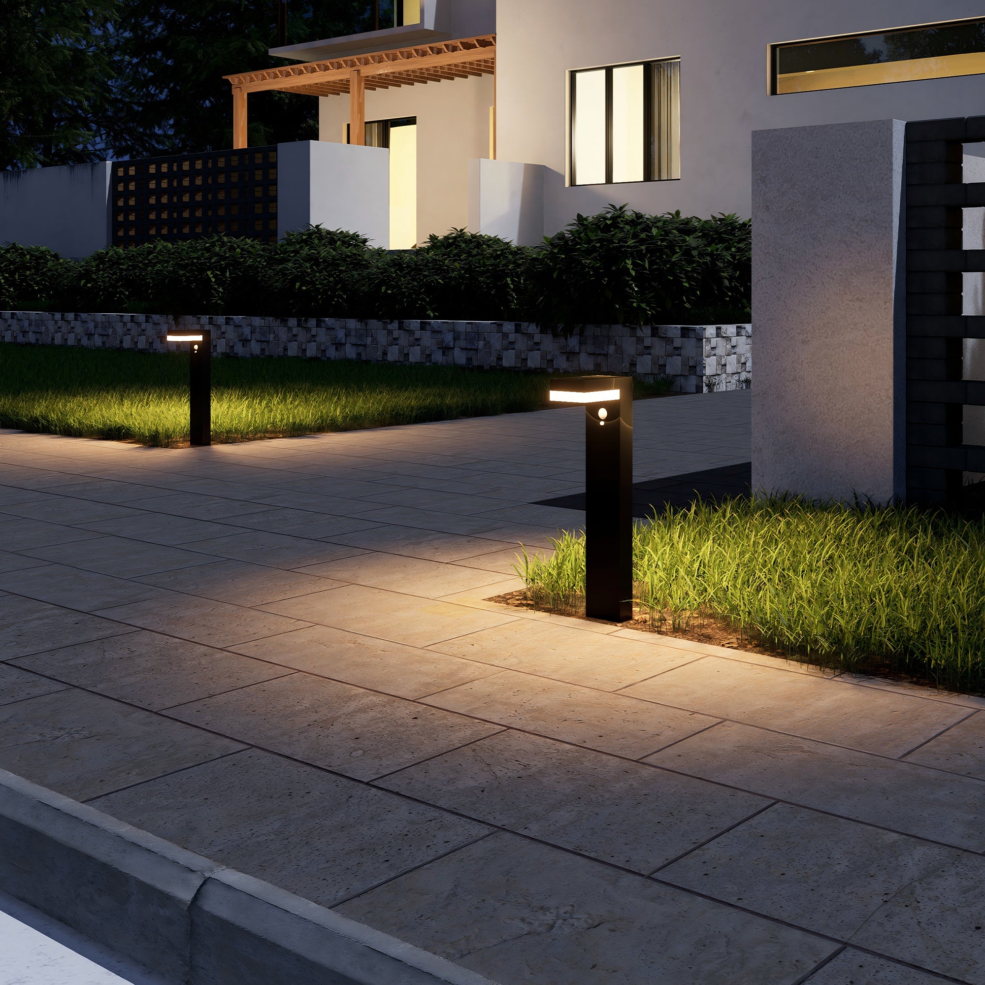 Potelet solaire CENOVA TALL Gris H50cm 600LM
