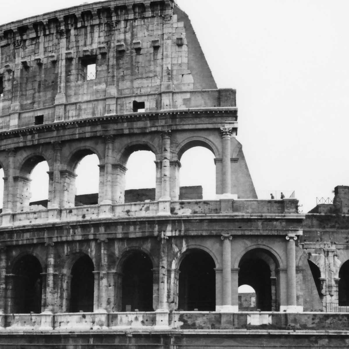 Affiche retro Rome, le colysée Photo de 1963 Affiche sous cadre bois