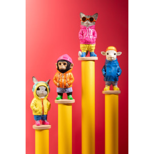 J-Line décoration Singe Fashion - polyrésine - mix