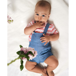 CAMISA MANGA CORTA RAYAS ANCHAS ROJAS