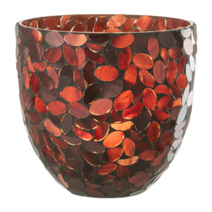 J-Line photophore Mosaique - verre - bordeaux - medium