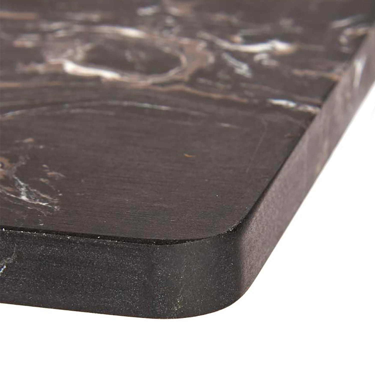 TABLA CORTAR MADERA Y MARMOL NEGRO 30CM