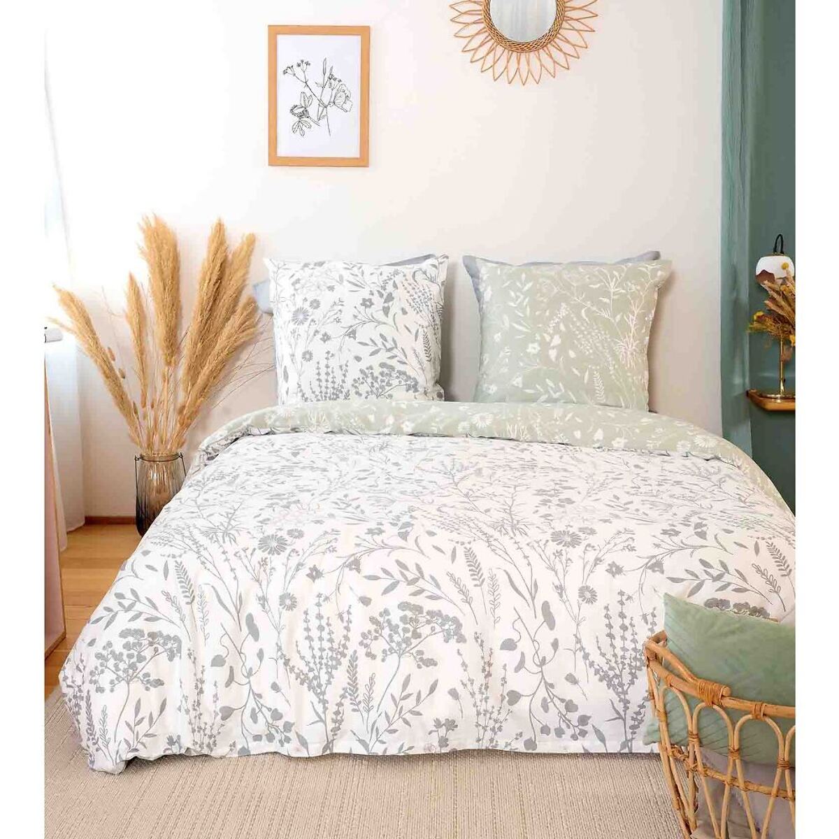 Parure Housse De Couette 3pcs 100% Satin De Coton 78fils Susie