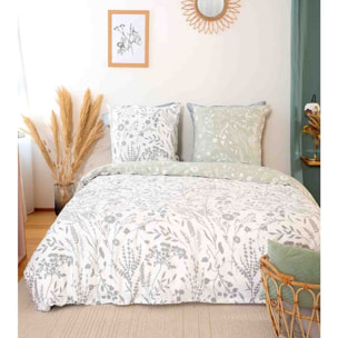 Parure Housse De Couette 3pcs 100% Satin De Coton 78fils Susie