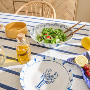 Nappe rectangulaire Oceania 240x140cm coton blanc