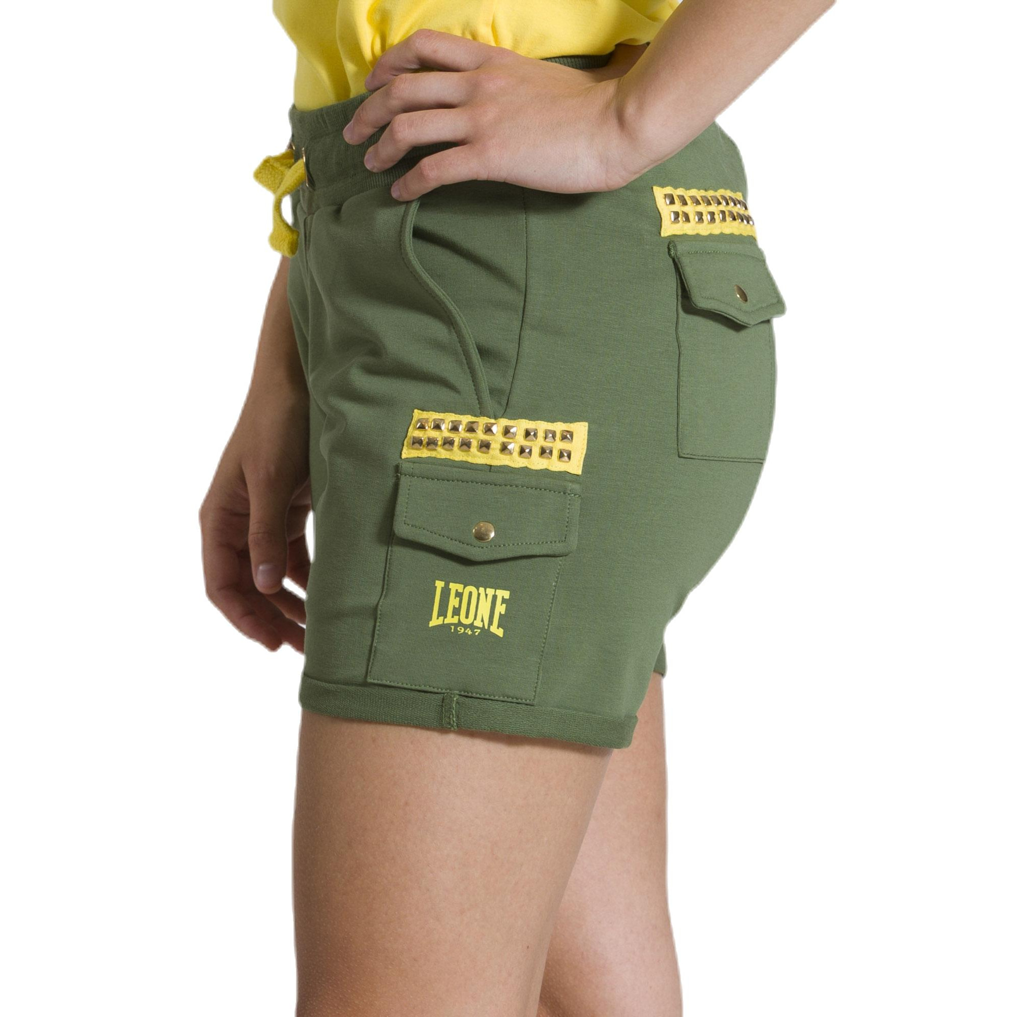 Shorts militares de forro polar para mujer