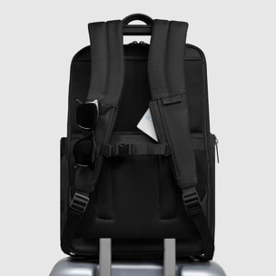 Piquadro Zaino da viaggio per PC e iPad®Pro 12,9 in tessuto riciclato e pelle, compatibile con easyJet