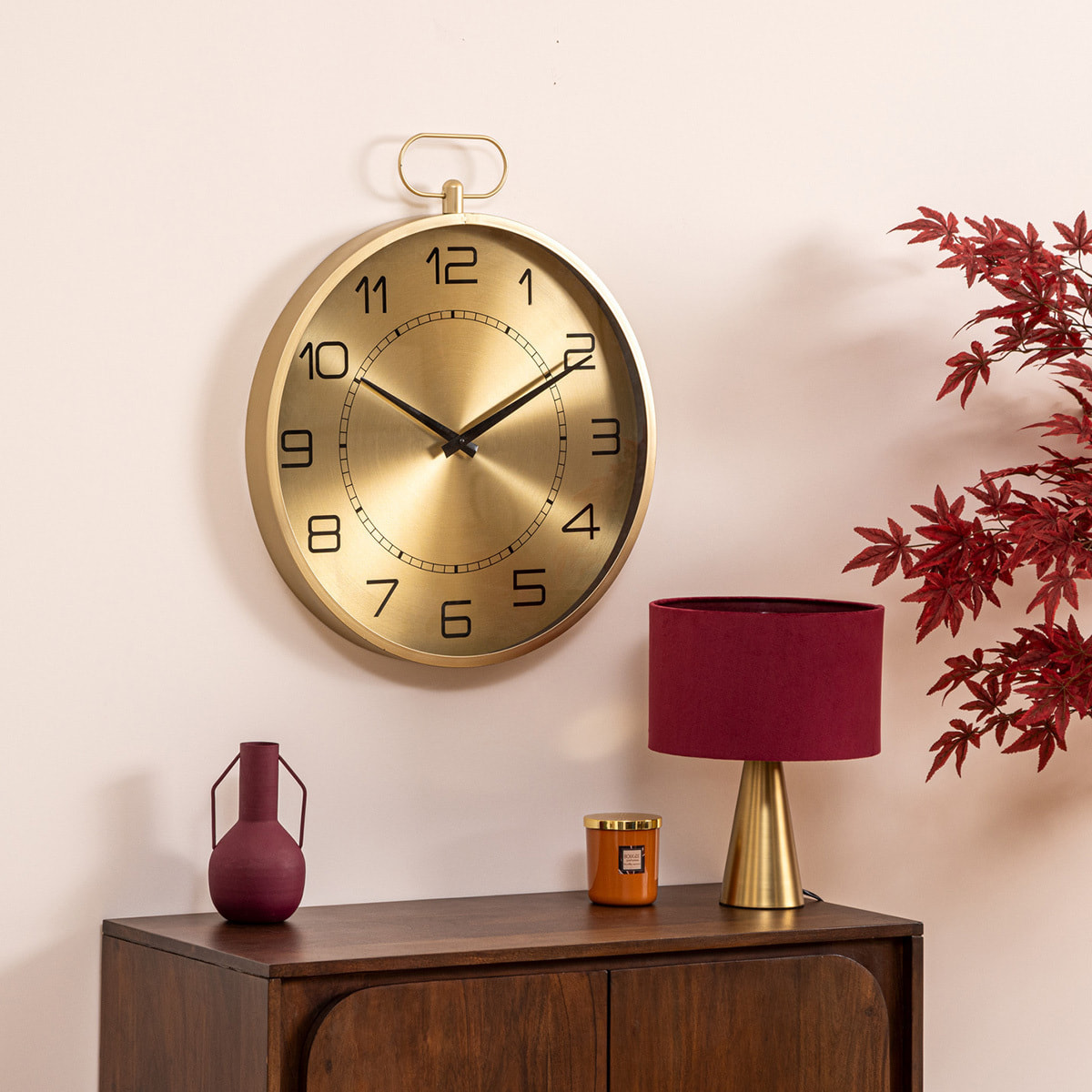 Horloge à gousset Irina métal doré D53cm