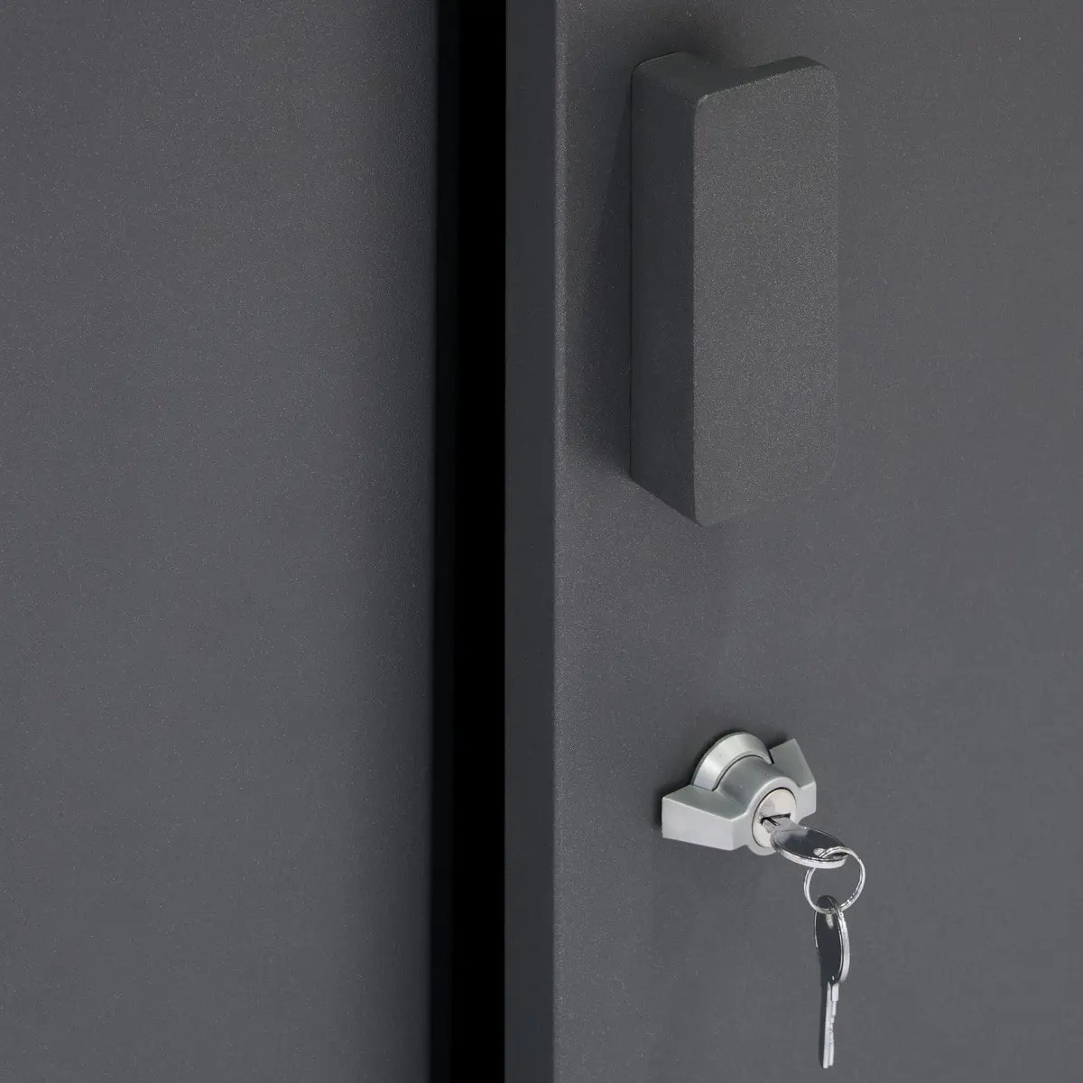 Armoire de jardin Forgia gris graphite en acier galvanisé 100x100x200 cm