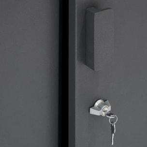 Armoire de jardin Forgia gris graphite en acier galvanisé 100x100x200 cm