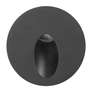 Forlight Icon Round - Foco Empotrable de Pared LED para Exterior IP65. LED 2.2W Blanco Cálido 3000K. Empotrable de Pared Exteri