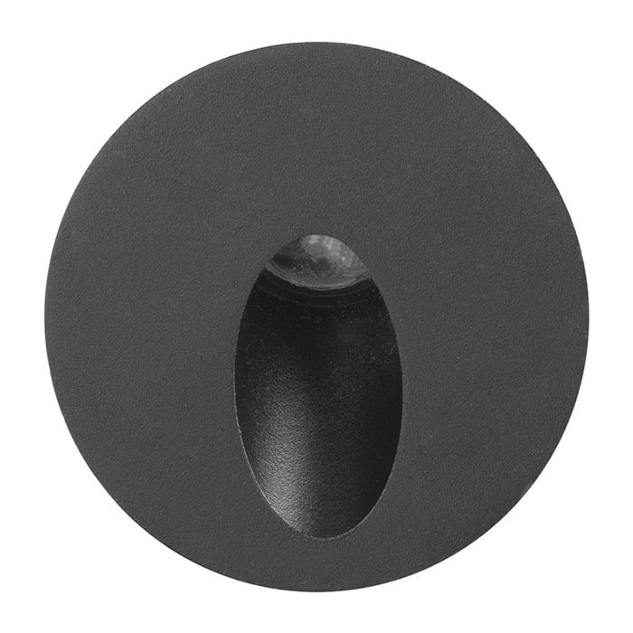 Forlight Icon Round - Foco Empotrable de Pared LED para Exterior IP65. LED 2.2W Blanco Cálido 3000K. Empotrable de Pared Exteri