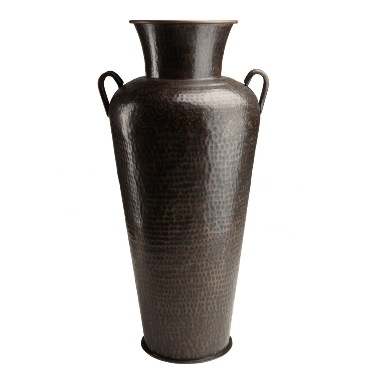 HONORE - Vase aluminium avec anses 45cmx1m couleur cuivre noir antique